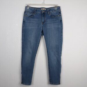 CAbi Women's Jeans Size 8 Ankle Zip Crop Blue Light Denim Style 232